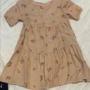 Cat & Jack Tan Tiered Puff Sleeve Sundress